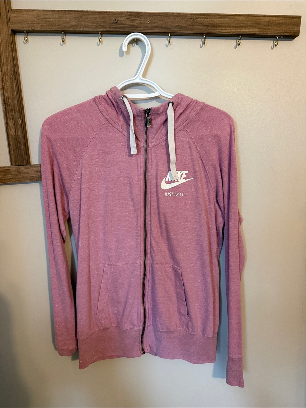 Nike Pink Heather Full-Zip Hoodie Jacket